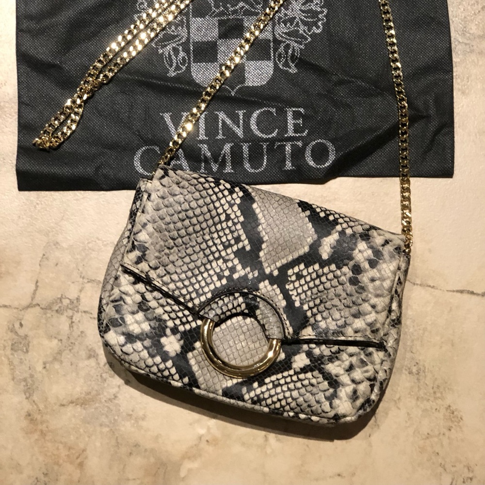 Vince Camuto Snake Print Leather crossbody